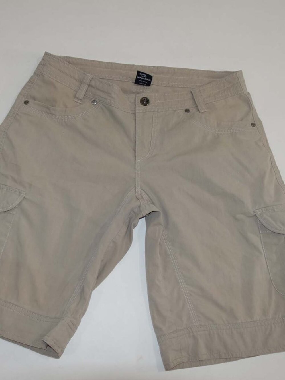 Kuhl Women's Splash 11" Cargo Shorts Size 10 Beige Cotton UPF 50 Hiking